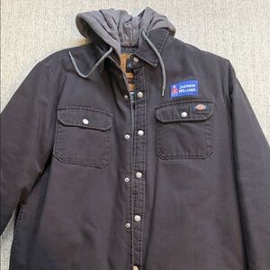 Dickies Charcoal Hooded Shirt Jacket